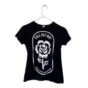Women's Fall Out Boy Graphic Distressed TShirt S